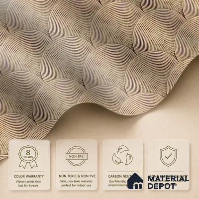 Sandy Arches Abstract Modern Theme Geometric for Rooms Canvas (Customised Wallpaper)
