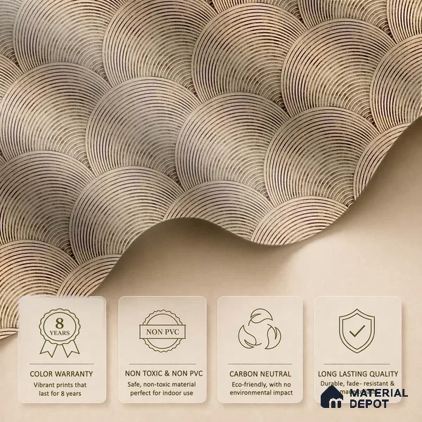 Sandy Arches Abstract Modern Theme Geometric for Rooms Handmade (Customised Wallpaper)