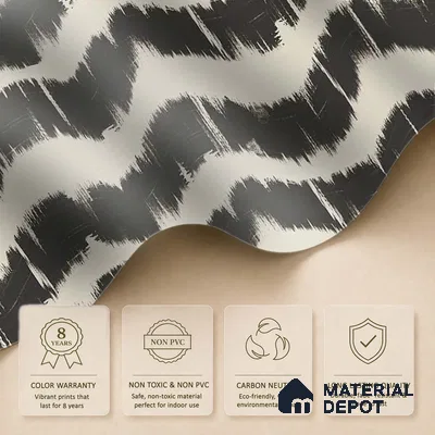 Charcoal Waves Modern Abstract for Walls Canvas (Customised Wallpaper)