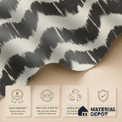 Charcoal Waves Modern Abstract for Walls Handmade (Customised Wallpaper)
