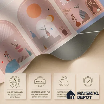 Contemporary Charm Abstract Theme Modern Soft Feel (Customised Wallpaper)