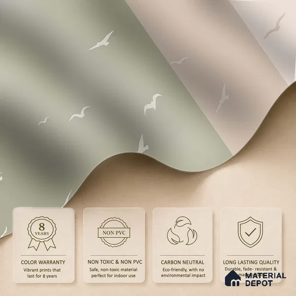 Modern Mood Abstract Design Wall Pastel Green Soft Feel (Customised Wallpaper)