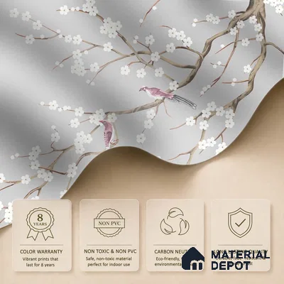 Plum Blossom Chinoiserie Style for Rooms Handmade (Customised Wallpaper)