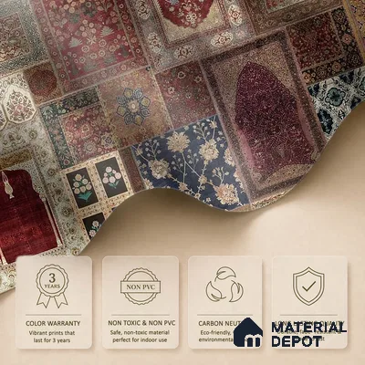 Aalishan Exquisite Indian Carpet Design Canvas Wallpaper for Walls