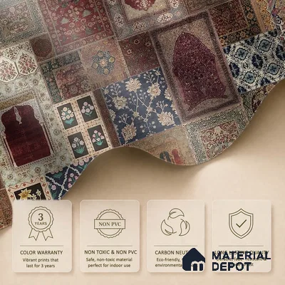 Aalishan Exquisite Indian Carpet Design Handmade Wallpaper for Walls