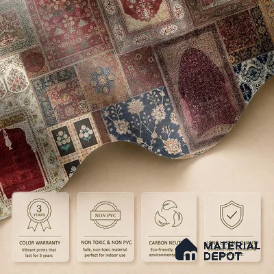 Aalishan Exquisite Indian Carpet Design Sandstone Wallpaper for Walls