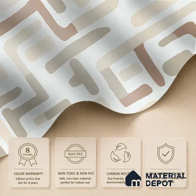 Urban Maze In Desert Sand Abstract Customised Soft Feel Wallpaper for Rooms