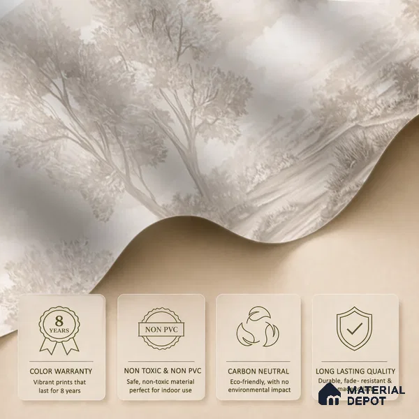 Whispering Moors Scenic Wallpaper Design Customised beige