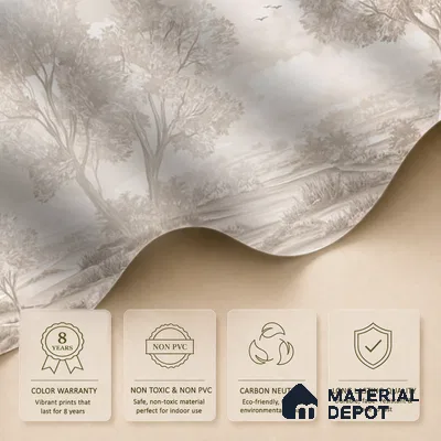 Whispering Moors Scenic Wallpaper Design Customised beige