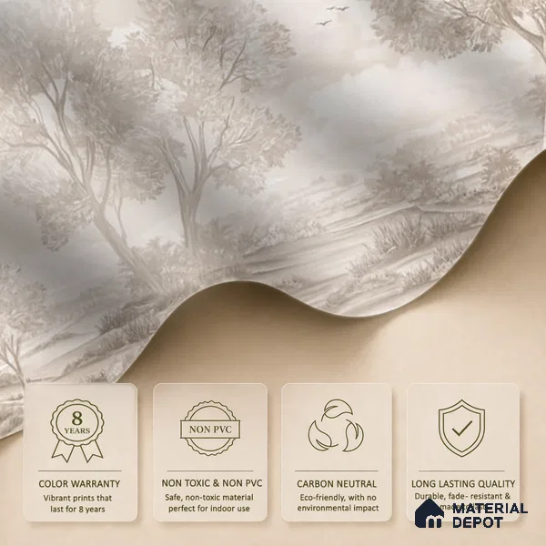 Whispering Moors Scenic Wallpaper Design Customised beige