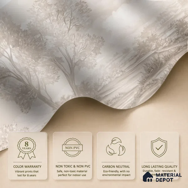 Whispering Moors Scenic Wallpaper Design Customised beige