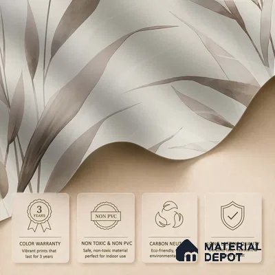 Whispering Blades Soft Mocha Abstract Customised Canvas Wallpaper for Rooms