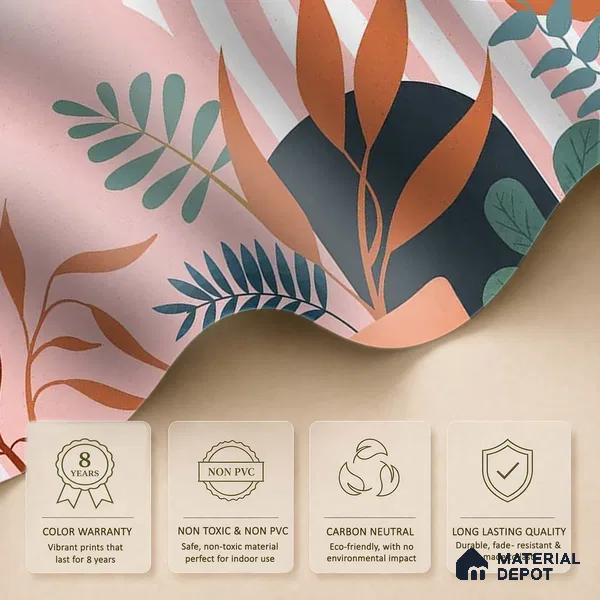 Boho Botanica Abstract Customised Soft Feel Wallpaper for Rooms