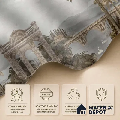 Majestic Foliage Epoch Sandstone Green & Sepia (Customised Wallpaper)