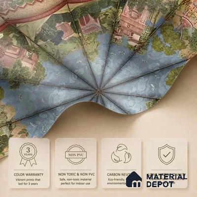 Maharaja Maharani Canopy Canvas Customized Ceiling Wallpaper