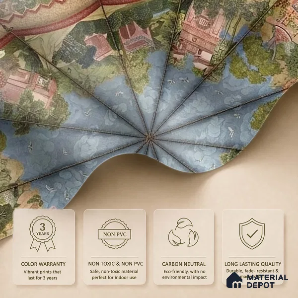 Maharaja Maharani Canopy Canvas Customized Ceiling Wallpaper