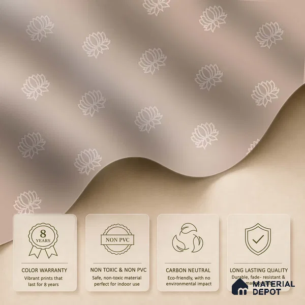 Divine Glow: Beautiful Beige Pichwai Canvas Wallpaper for Pooja Room, Customised