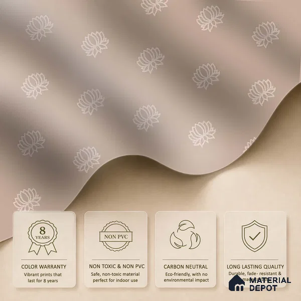 Divine Glow: Beautiful Beige Pichwai Handmade Wallpaper for Pooja Room, Customised