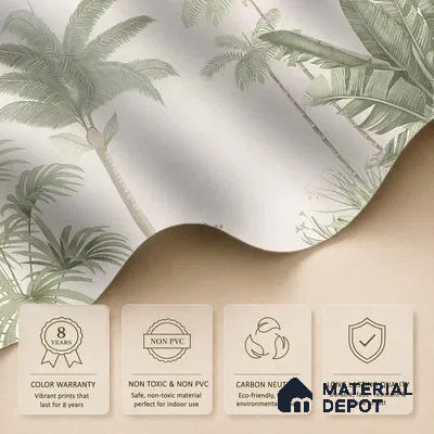 Jungle Village, Handmade Tropical Wallpaper | Customised Size Wallpaper