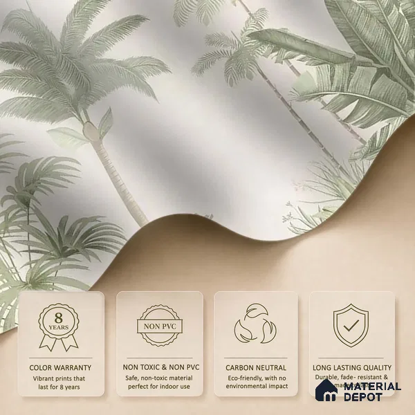 Jungle Village, Canvas Tropical Wallpaper | Customised Size Wallpaper