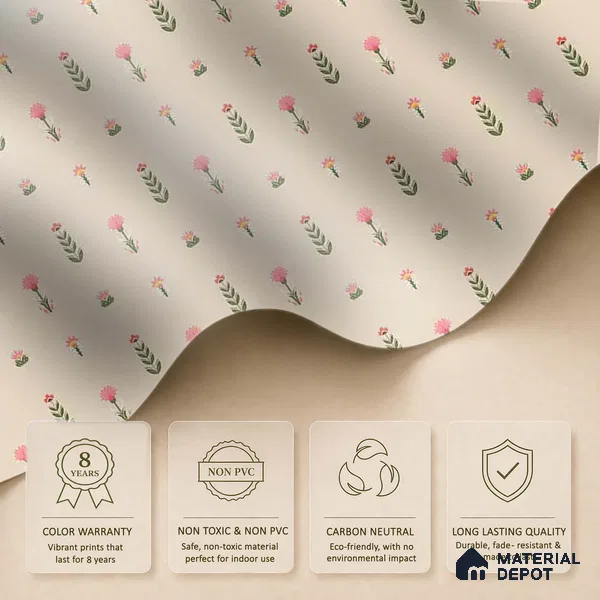 Saanjh Indian Design 6 Meter x 19.68 Inches Canvas Wallpaper Roll