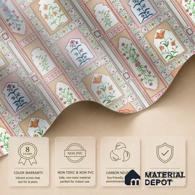 Mandan Symphony of Flowers on Sandstone Wallpaper