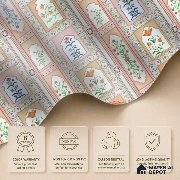 Mandan Symphony of Flowers on Sandstone Wallpaper