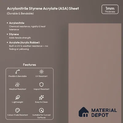 Mocha Brown Solid Colors Look LM 26008 8 ft x 4 ft Matte Finish ASA Laminate - 1 mm