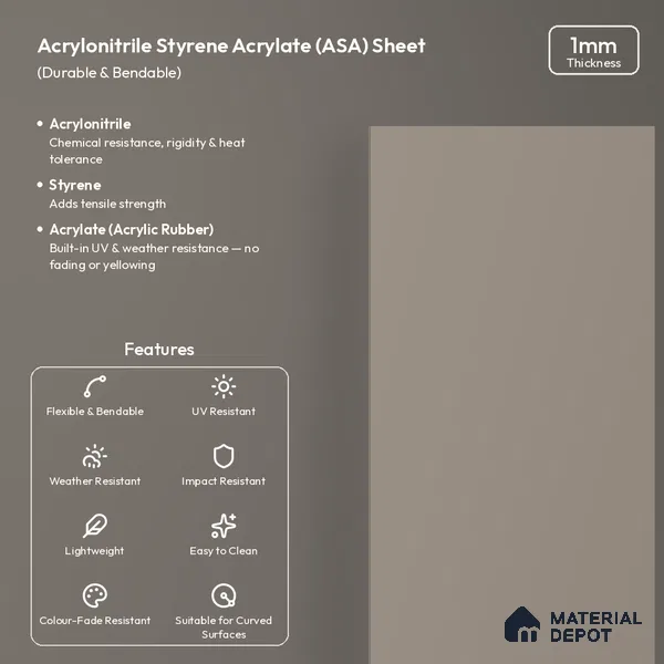 Mocha Brown Solid Colors Look LM 26009 8 ft x 4 ft Matte Finish ASA Laminate - 1 mm