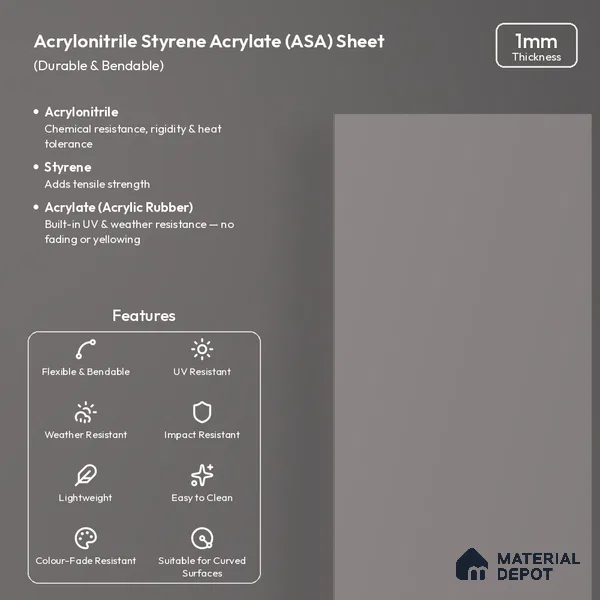 Steel Grey Solid Colors Look LM 26010 8 ft x 4 ft Matte Finish ASA Laminate - 1 mm