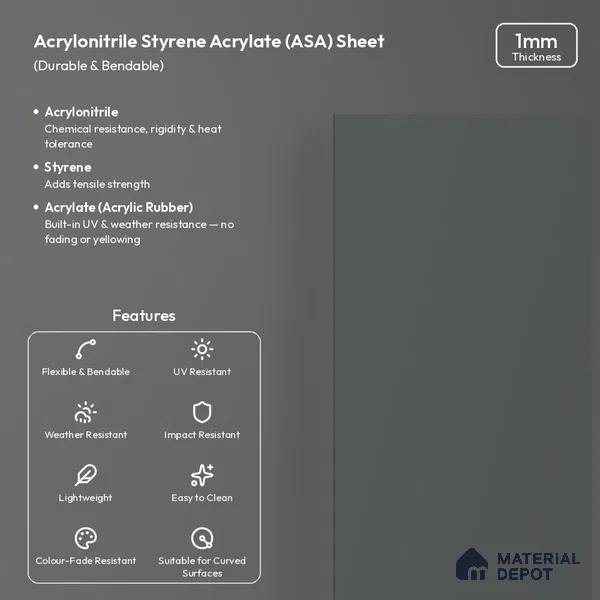 Dark Grey Solid Colors Look LM 26011 8 ft x 4 ft Matte Finish ASA Laminate - 1 mm