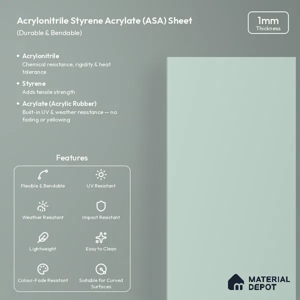 Seafoam Green Solid Colors Look LM 26012 8 ft x 4 ft Matte Finish ASA Laminate - 1 mm