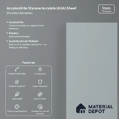 Cement Grey Solid Colors Look LM 26013 8 ft x 4 ft Matte Finish ASA Laminate - 1 mm