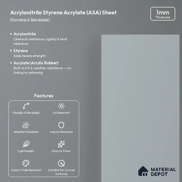 Cement Grey Solid Colors Look LM 26013 8 ft x 4 ft Matte Finish ASA Laminate - 1 mm