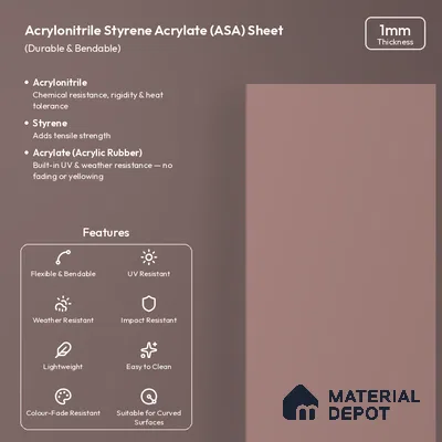 Mocha Brown Solid Colors Look LM 26018 8 ft x 4 ft Matte Finish ASA Laminate - 1 mm