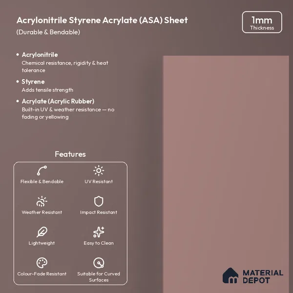 Mocha Brown Solid Colors Look LM 26018 8 ft x 4 ft Matte Finish ASA Laminate - 1 mm
