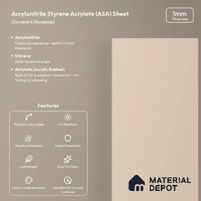 Taupe Beige Solid Colors Look LM 26021 8 ft x 4 ft Matte Finish ASA Laminate - 1 mm