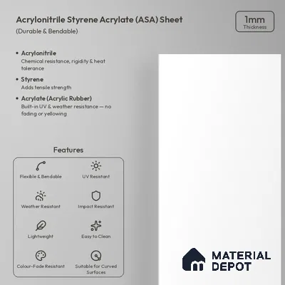 Pure White Solid Colors Look LM 26023 8 ft x 4 ft Matte Finish ASA Laminate - 1 mm