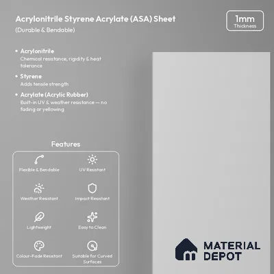 Dove Grey Solid Colors Look LM 26032 8 ft x 4 ft Matte Finish ASA Laminate - 1 mm