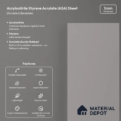 Cloud Grey Solid Colors Look LM 26034 8 ft x 4 ft Matte Finish ASA Laminate - 1 mm