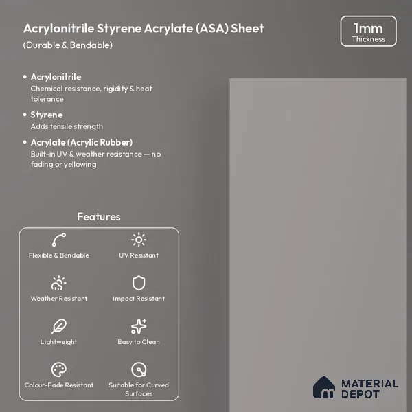 Cloud Grey Solid Colors Look LM 26034 8 ft x 4 ft Matte Finish ASA Laminate - 1 mm