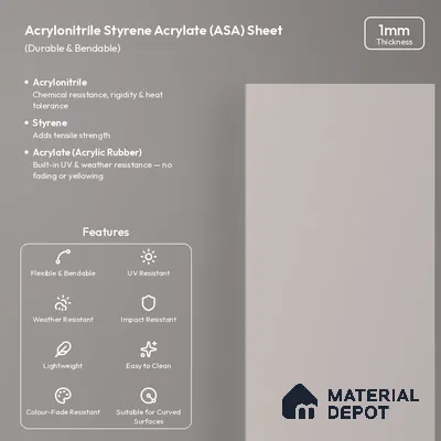 Cement Grey Solid Colors Look LM 26037 8 ft x 4 ft Matte Finish ASA Laminate - 1 mm