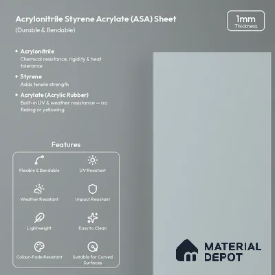 Light Grey Solid Colors Look LM 26038 8 ft x 4 ft Matte Finish ASA Laminate - 1 mm
