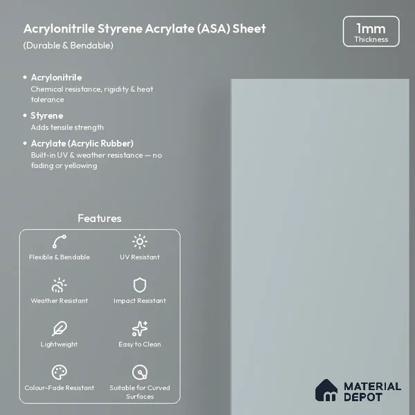 Light Grey Solid Colors Look LM 26038 8 ft x 4 ft Matte Finish ASA Laminate - 1 mm