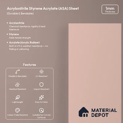 Blush Pink Solid Colors Look LM 26040 8 ft x 4 ft Matte Finish ASA Laminate - 1 mm