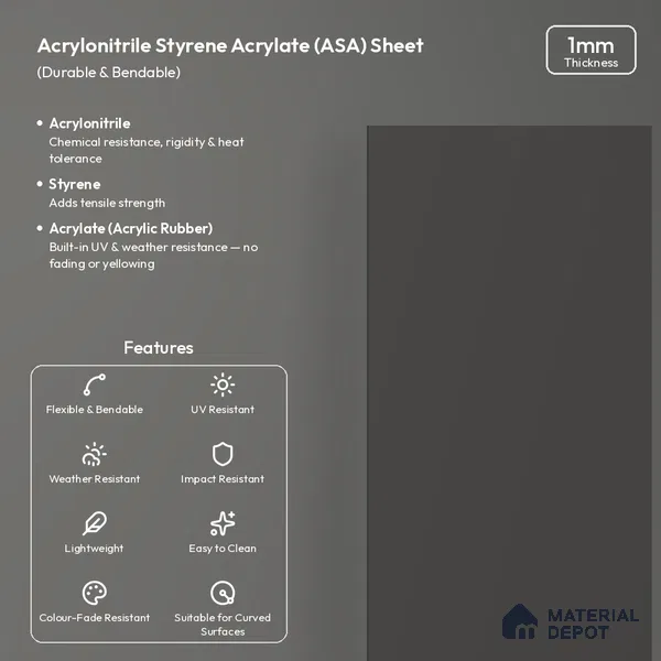 Graphite Grey Solid Colors Look LM 26041 8 ft x 4 ft Matte Finish ASA Laminate - 1 mm