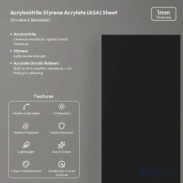 Graphite Black Solid Colors Look LM 26043 8 ft x 4 ft Matte Finish ASA Laminate - 1 mm