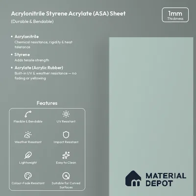 Grey Green Solid Colors Look LM 26044 8 ft x 4 ft Matte Finish ASA Laminate - 1 mm