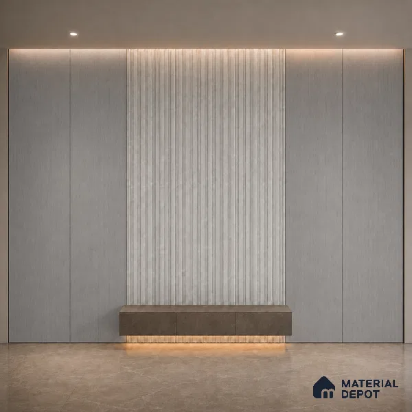 Ash Wood Grey 10 ft x 0.5 ft (3060x150 mm) Linea Design Interior & Exterior Wall & Ceiling Panel - 15 mm | Suitable for Balcony, Facade & Open Area | Width is Subjected to 5% Variation