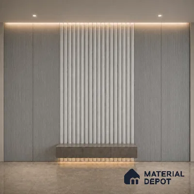 Ash Wood Grey 10 ft x 0.6 ft (3060x180 mm) Arch Design Interior & Exterior Wall & Ceiling Panel - 17 mm | Suitable for Balcony, Facade & Open Area | Width is Subjected to 5% Variation